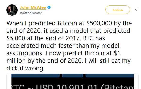 McAfee tweet